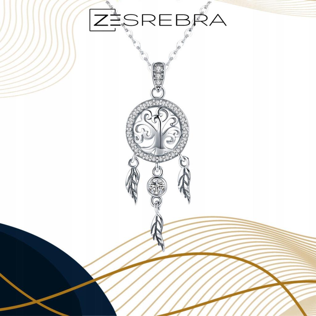 Chain Pr 925 With Dream Catcher Pendant Zircons Tree