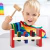 Montessori Wooden Hammer Toy Children Fine Motor Training Sensory Game Color Cognition Set Educational Toy For Autistic Children