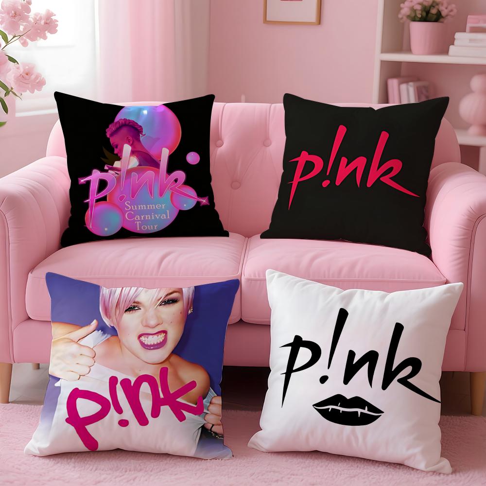 Singer - P!Nk Cushion Cover Cushion Cover Set 4Pcs 50X50 45X45 40X40 Pillowcase Decorative Sofa Home Decor