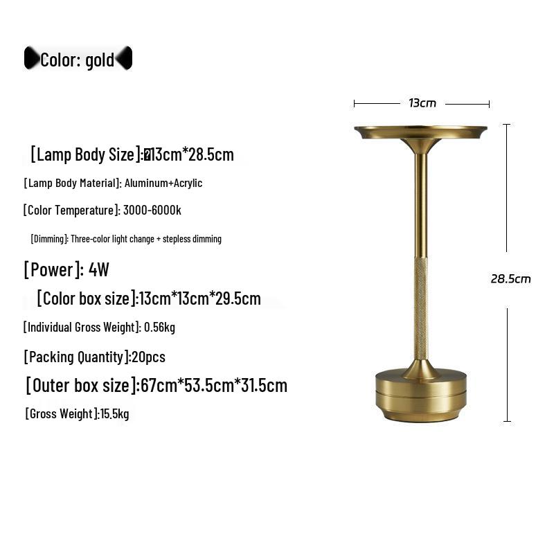 Used LED Rechargeable Induction Desk Lamp - Creative Flying Saucer Design for Camping & Night Light