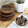 Diameter 30CM Wooden Movable Flower Stand Flower Pot Stand Pot Stand Kitchen Stand Flower Stand Pot Holder Plate Floor Protection Easy To Clean Easy