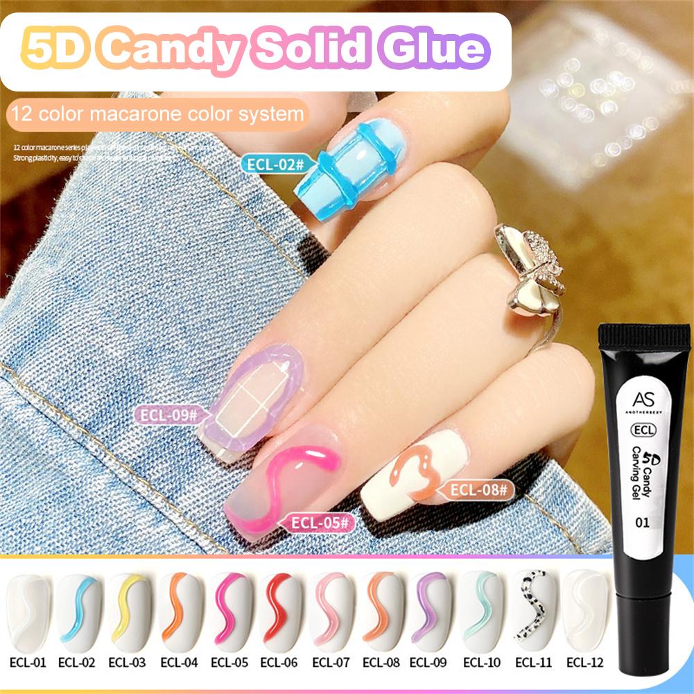 5D Hose Candy Macaron Jelly Gel Nail Gel Polish Solid Color Disposable Nail Gel DIY Nail Art Gel Manicure 10ml