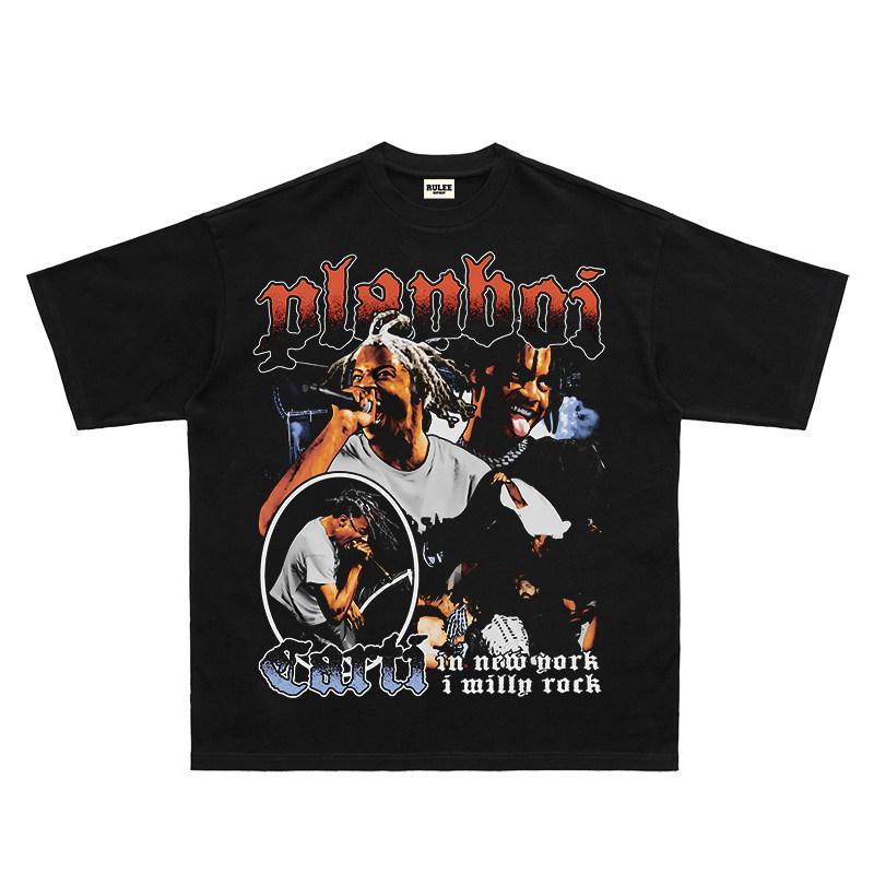 2026 Summer New Design Playboi Carti HighQuality HipHop Street Comfortable Mens Roundneck Printed TShirt S