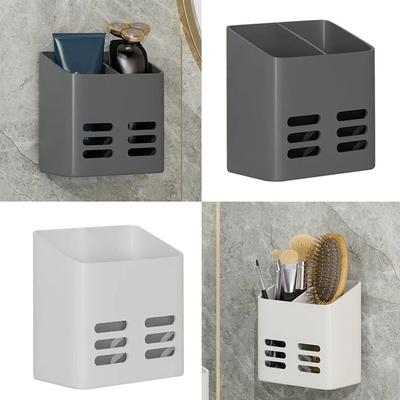 Toothbrush Comb Organizer Drain Rack Wall Mounted Make Up Brush Holder  Bathroom Kitchen