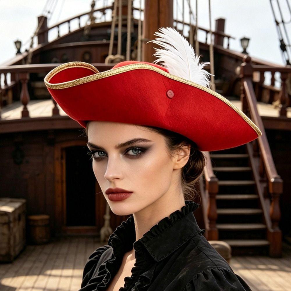 Retro Kapiteinspet Jack Pet Volwassen Driekantige Pet Casual Cosplay Piratenpet Halloween