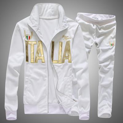 Herren ITALIA Trainingsanzug Reißverschluss Jacke Hose 2-teiliges Sportbekleidungsset