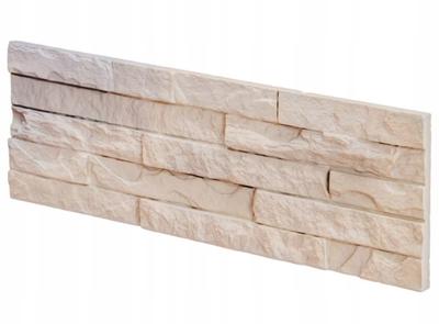 Gypsum Decorative Wall Tile 38.5x13cm 0.4m2 Beige Stone Imitation