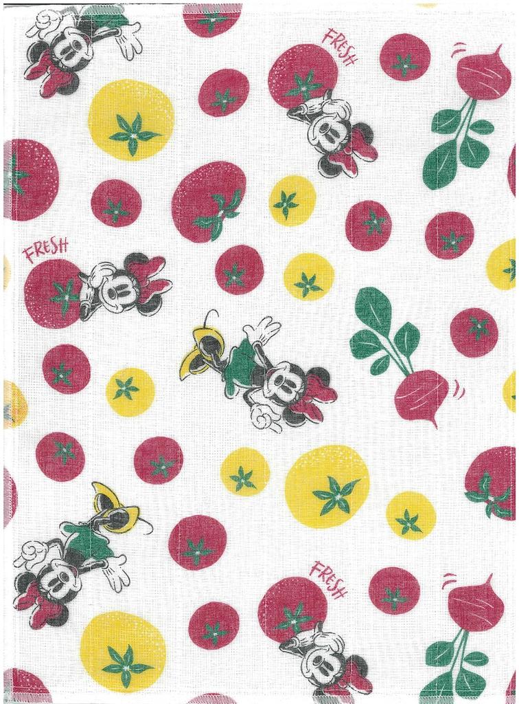 Disney Mosquito Net Fabric Made In for and Tablecloths Mouse Dishcloths, 3-Piece Set, Japan, Dishcloths, Dishcloths, (Mickey/Minnie Set)