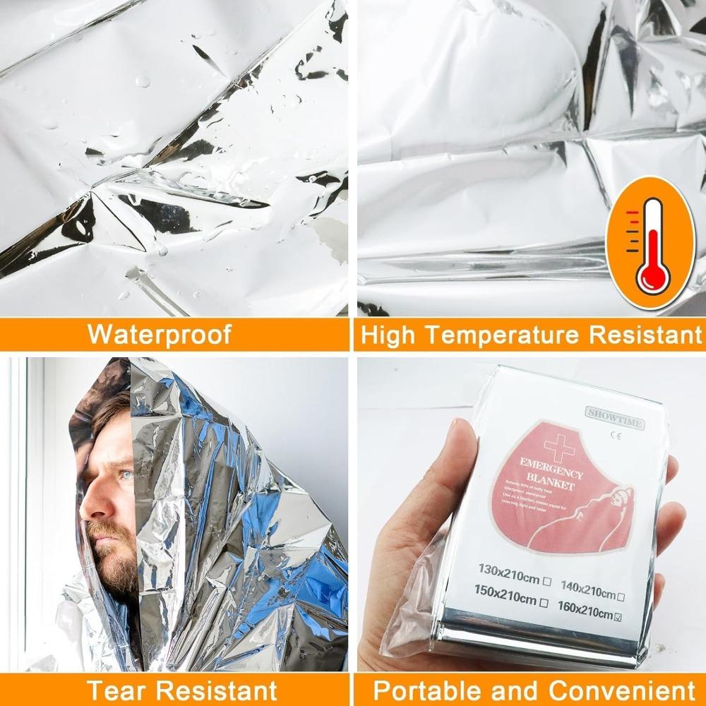 Emergency Foil Blankets160x 210cm Survival Thermal Mylar Blankets for Outdoors,Camping,Survival,Body Warmer