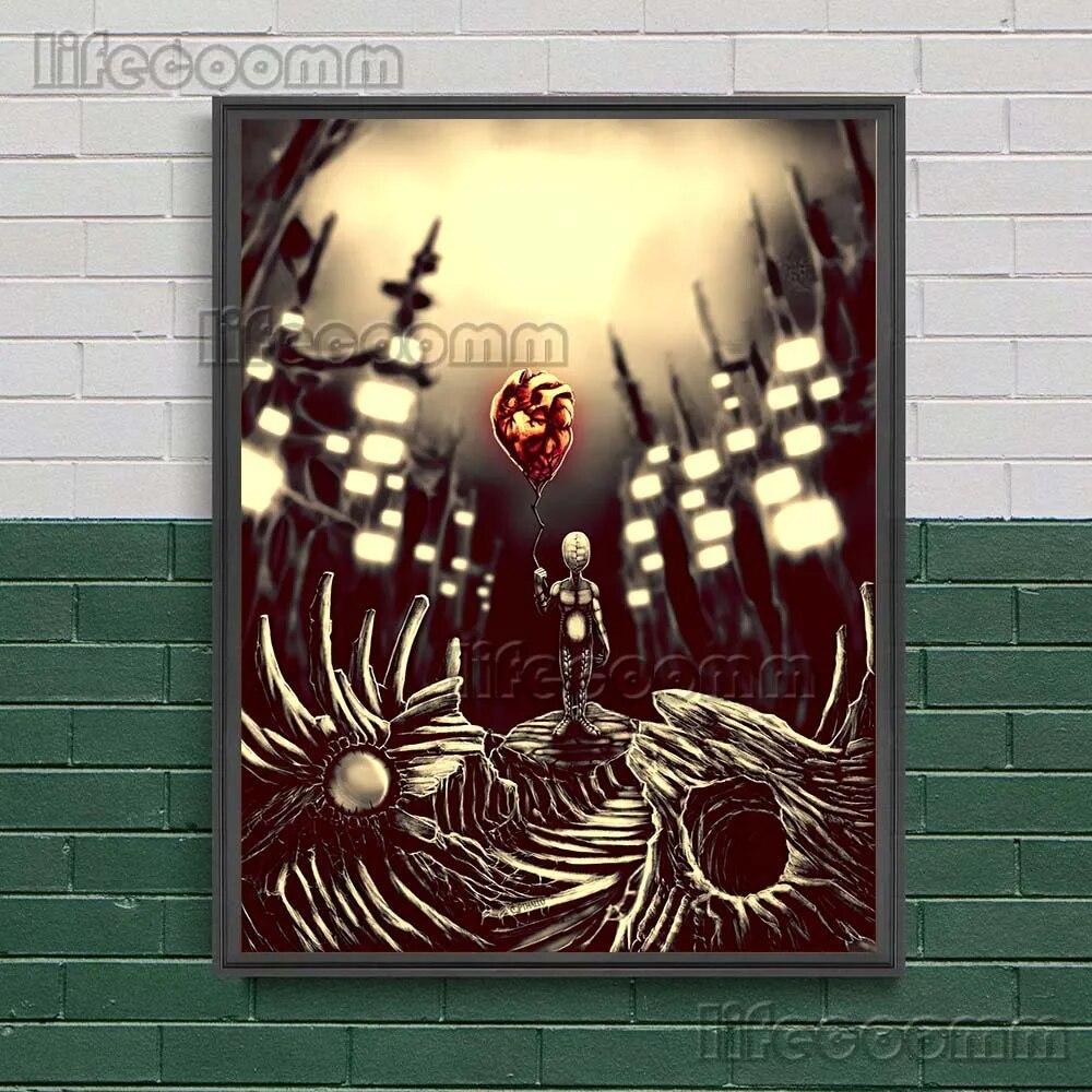 Horrible Clown Box And The Banshees Wail Vintage Wall Art Canvas Painting Puppet Knights Controlled By Witchcraft Poster Print No Frame