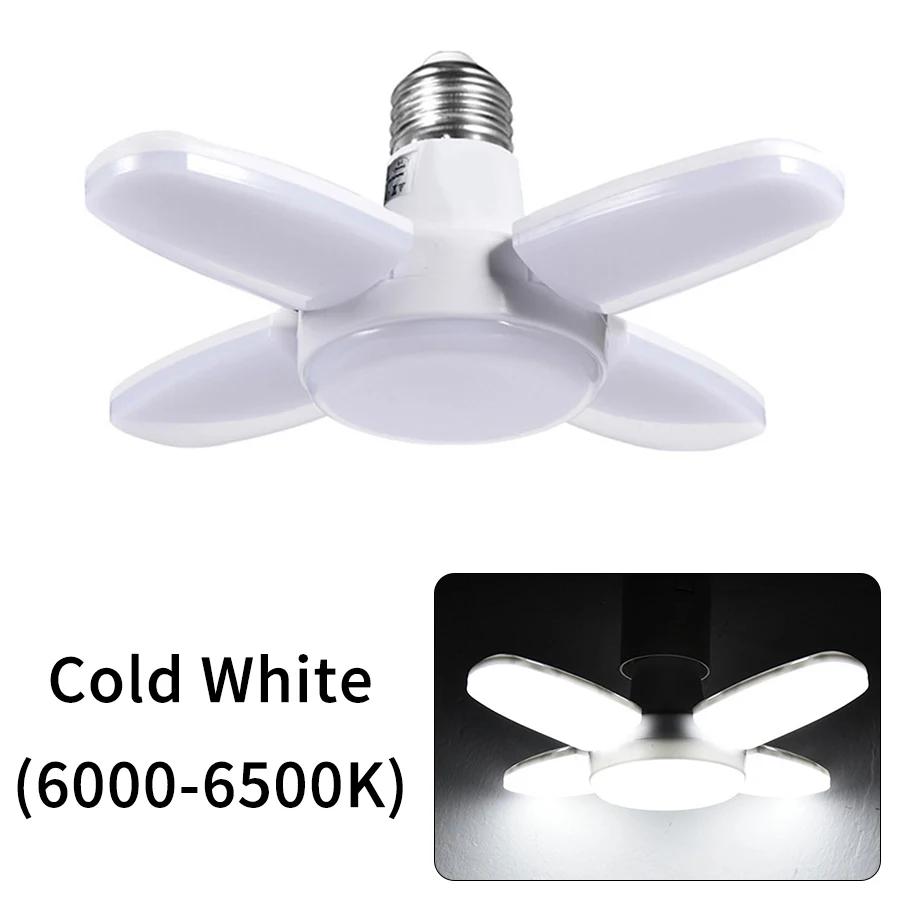 

AC 85-265V 220V 28W E27 Светодиодная лампа в форме веера Потолочный светильник Лампада Складная светодиодная лампа для дома Гостиная Склад Гараж AC 220V