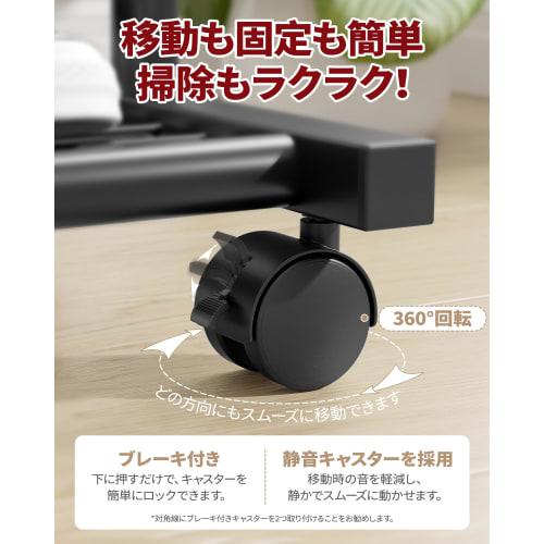 Sakugi Clothes Rack - Double-Type Clothes Rack with Casters and Mesh Shelves, Stylish Design, Ideal for Clothes, Dresses, Sweaters, and Coats, Heavy-D