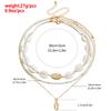 Clavicle Chain Multi-Layer Accessories Women, Bohemian Rice Bead Shell Pendant Necklace