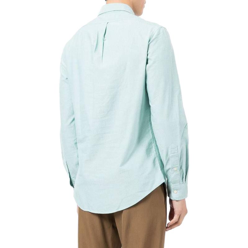 Polo Ralph Lauren Single Breasted Long Sleeve Shirt Men Shirts Green 710852742001