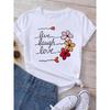 Dandelion graphic printing T-shirt women's summer short-sleeved round neck casual fashion streetwear top