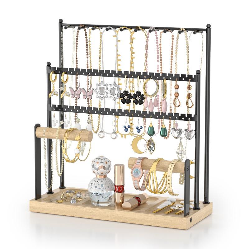 Large Capacity Earrings Displays Rack Household Necklace Storage Stand Jewelry Bracelet Show Shelf Jewellery Organizer Holder