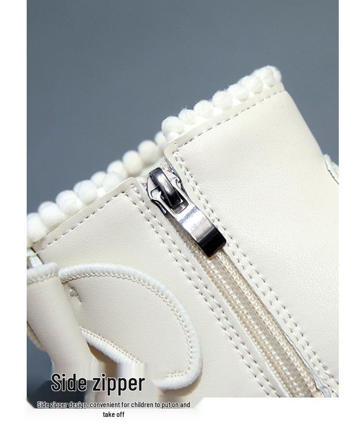 Ghete Martin la modă pentru fete: Toamnă/Iarnă 2025 cu Talpă Moale și Catifea, Design Prințesă la Gleznă.