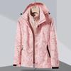 Mens Womens Camouflage 3-in-1 Detachable Winter Outdoor Jacket With Fleece Liner Windproof Waterproof Skiing Hiking