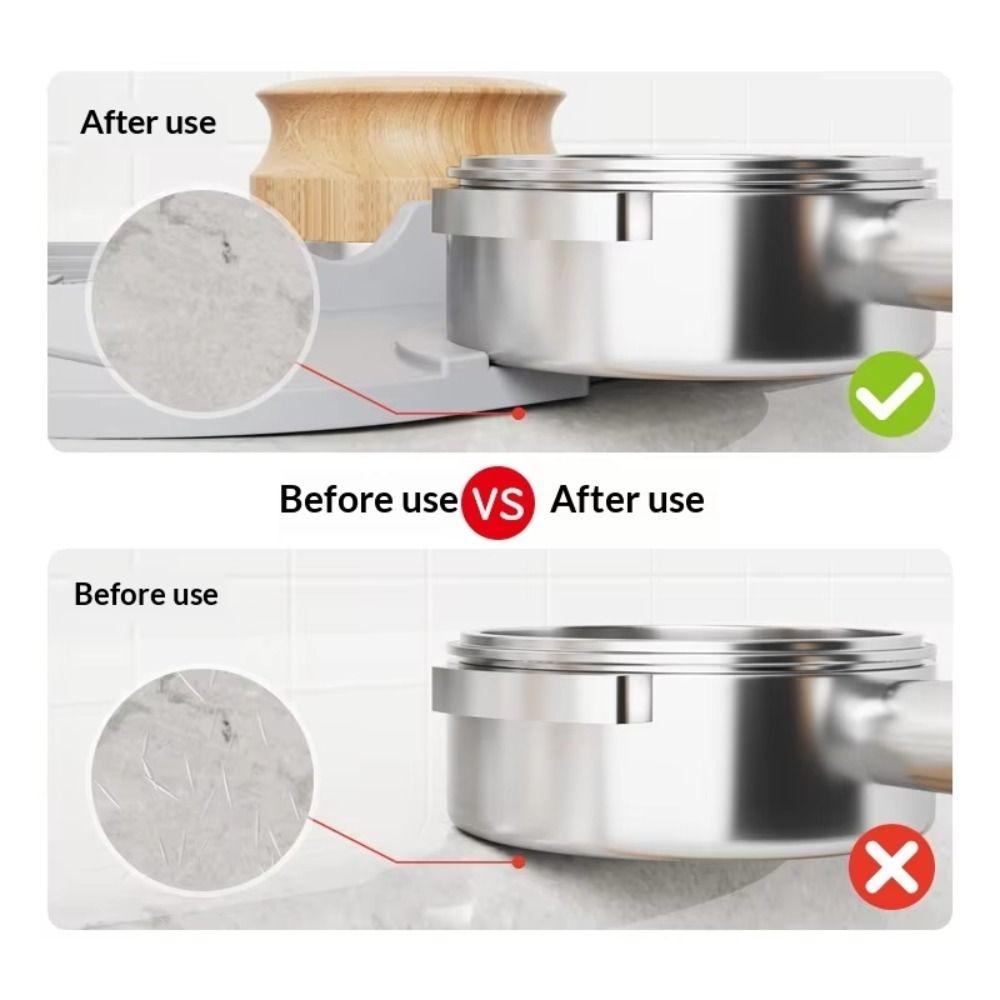 Silicone Material Espresso Tamping Pad Non-Slip Powder Hammer Holder  Cafe Barista