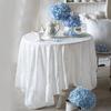 French Cotton Embroidery Black And White Waterproof And Oil-Proof Skirt Ruffle Leaf Fungus Edge Coffee Table Tablecloth Dining Table Cloth