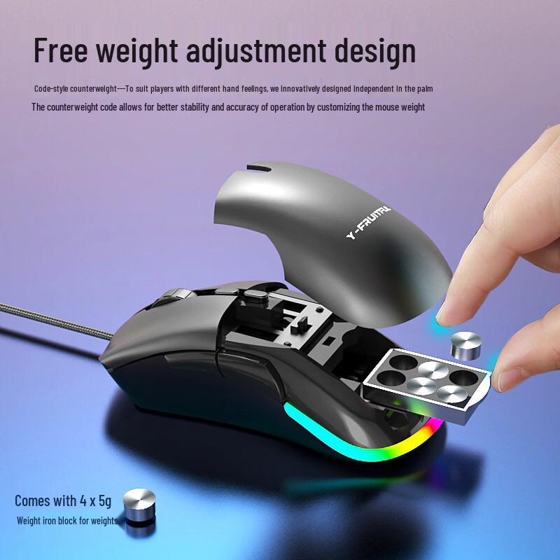 Y-FRUITFUL M7 Honeycomb Wired Gaming Mouse