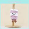 Short Fur Plush Tea Cup Keychain For Girls Bags And Decorative Accessories