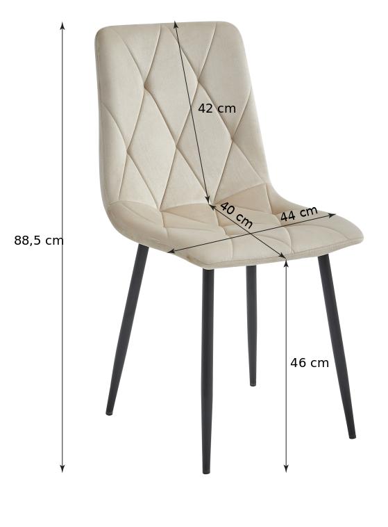LIBRA Chair - Dark Green Velvet / Black Legs X 2
