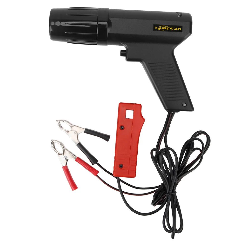 

Детектор пистолета зажигания 12 В для автомобиля, мотоцикла, морского испытательного прибора Tl-122, стробоскопическая лампа, индуктивный бензиновый стробоскопический пистолет чёрный