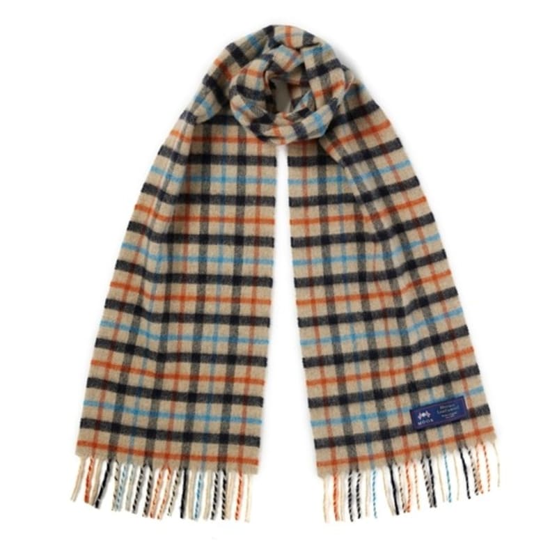 ABRAHAM MOON Merino Wool Muffler 25cm - Kettlewell Orange