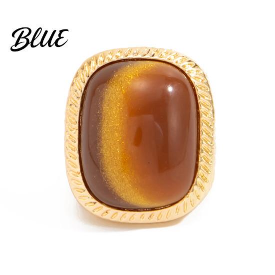 Vintage Style Ring/Earrings Women Ring/Earrings with Large Square Stone Retro
