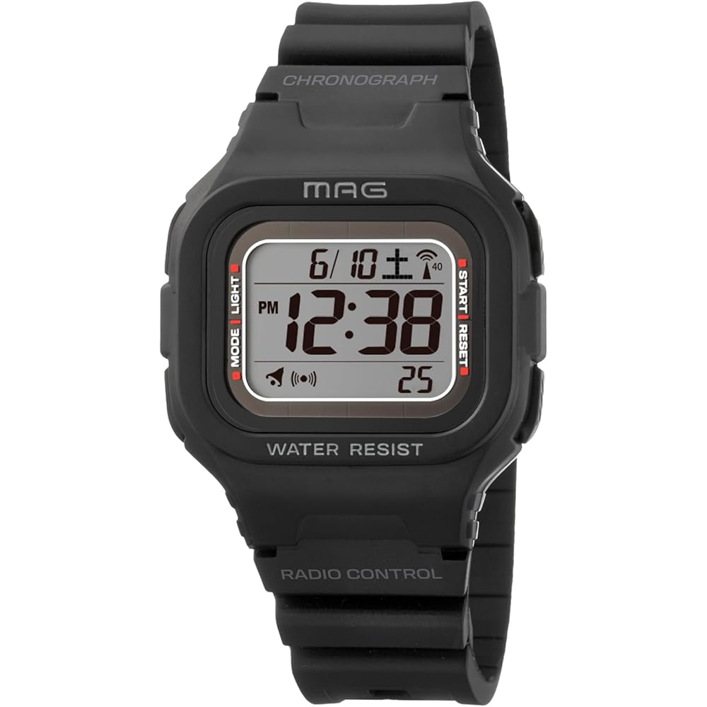 MAG Digital Solar Dual Power Waterproof Watch Black for Kids with Urethane Strap MW-550A