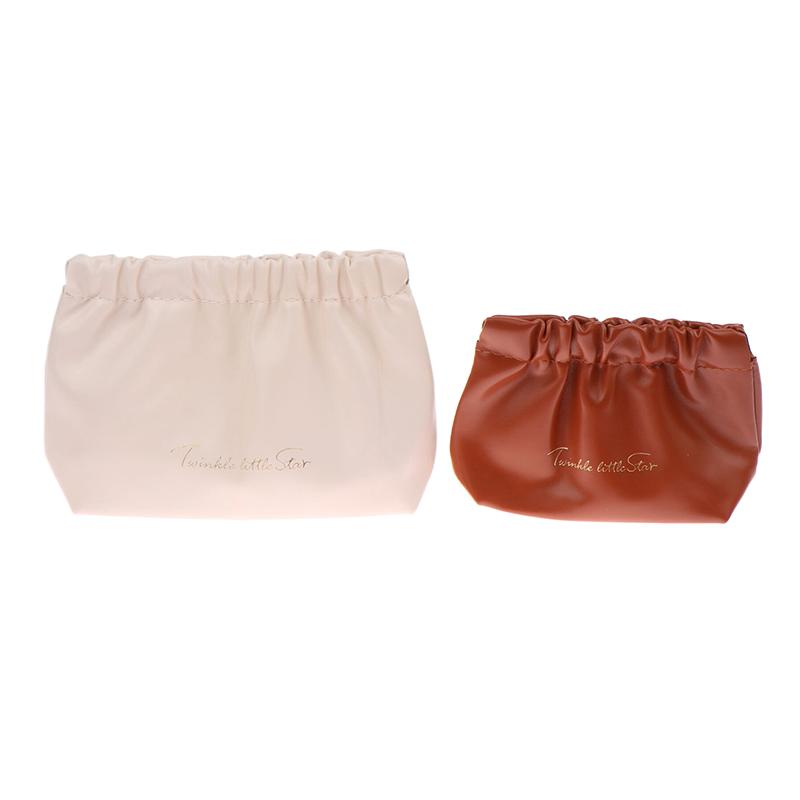 Ins Cosmetic Pouch Bag Lipstick Accessory Storage Bag Water-Proof Pu Earphone Wire Cable Organizer Bag Coin Card Jewelry Holder