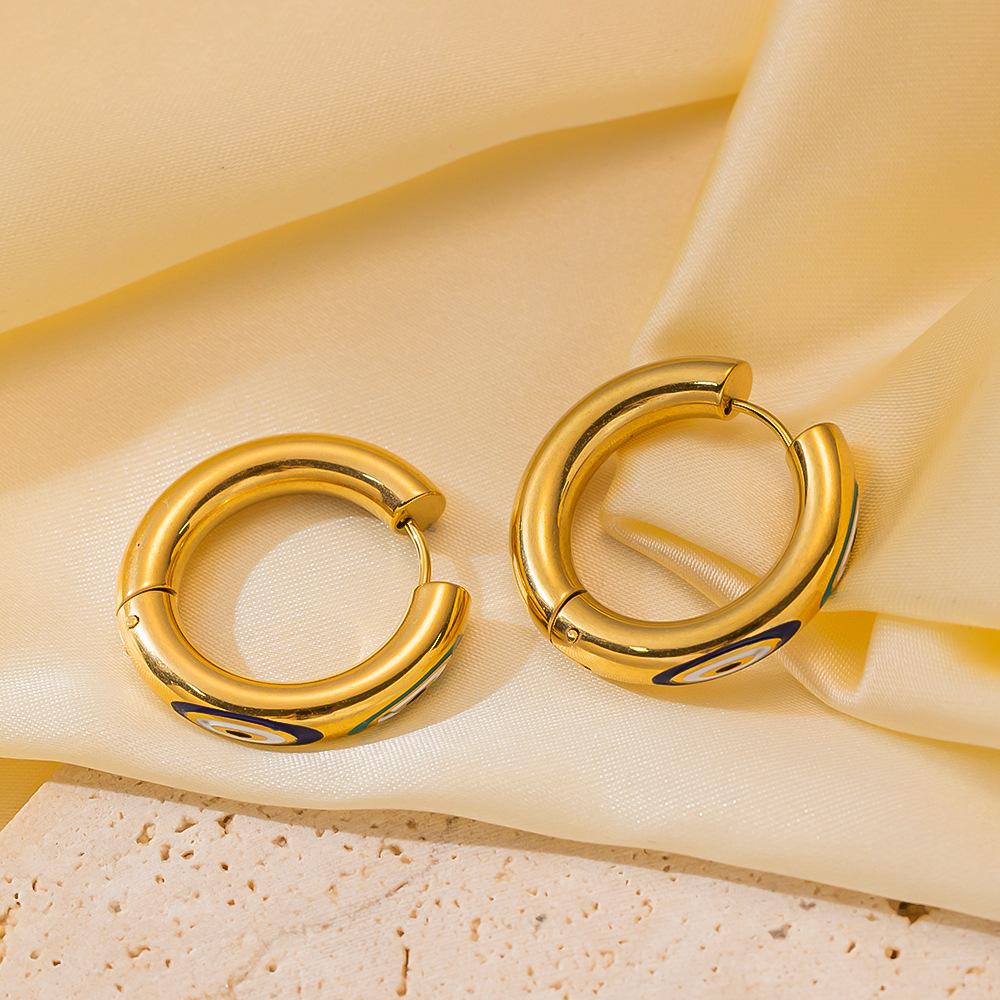 

Fashion Premium Sense Oil Dripping Eyes Solid Earrings Earrings Delicate Ear Buckles