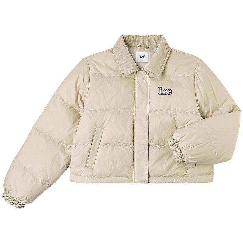 

Женский короткий пуховик Lee 2025 A/W с лацканами из вельвета M