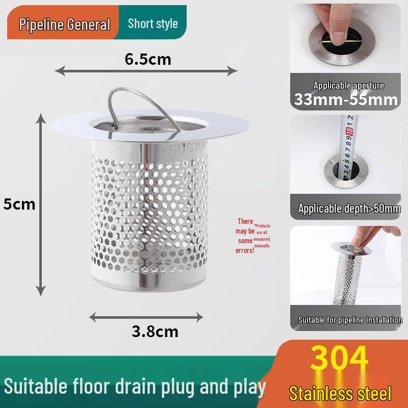 

Stainless Steel Anti-Clogging Insect-Proof Drain Filter Mesh for Bathroom Basins