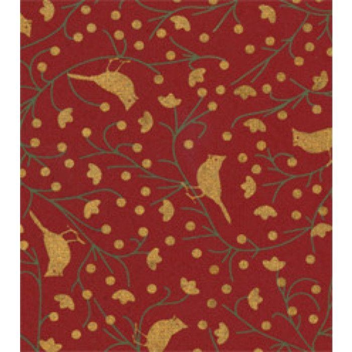 Paper - PAPERTREE - 50x70 Cm - 110g - Red/Gold - Pack of 10 Sheets