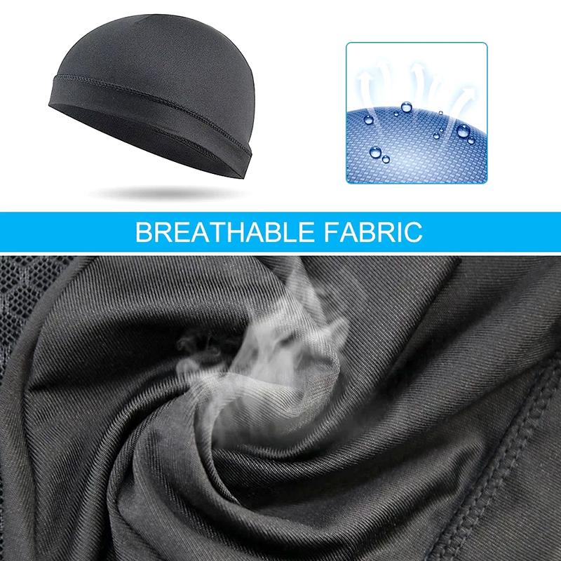 1Pc Polyester Unisex Helmet Summer Inner Cap Anti-sweat Quick Dry Bike Sports Hat Anti-UV Cycling Cap Motorcycle