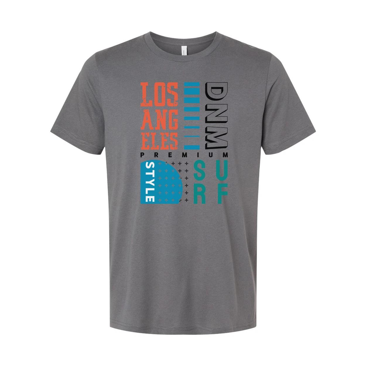 

Unisex Graphic Tee Featuring Bold Los Angeles Denim Style Surf Print For Everyda 3XL