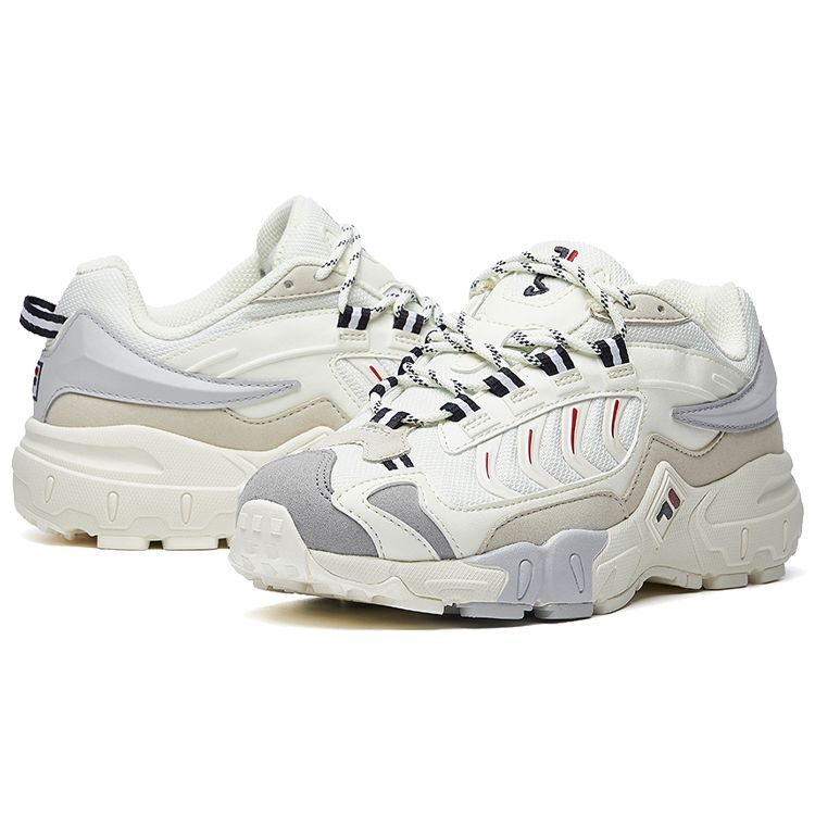 FILA Predator 1 Fabric Sport Retro Low-Top Lifestyle Shoes Women sneakers White Gray F12W031127FVL