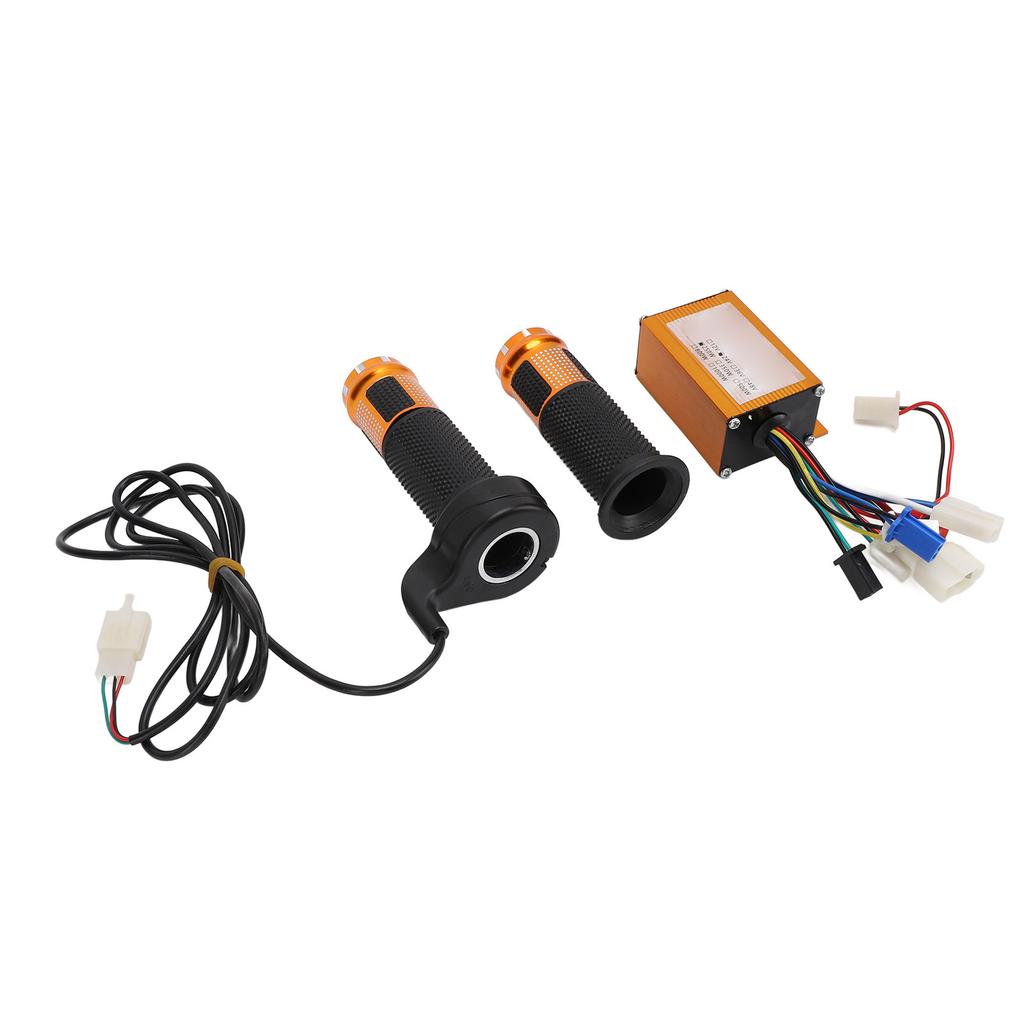 24V 250W Electric Bike Brushed Controller Aluminum Alloy Motor Speed Controller with Throttle Grips for Electric