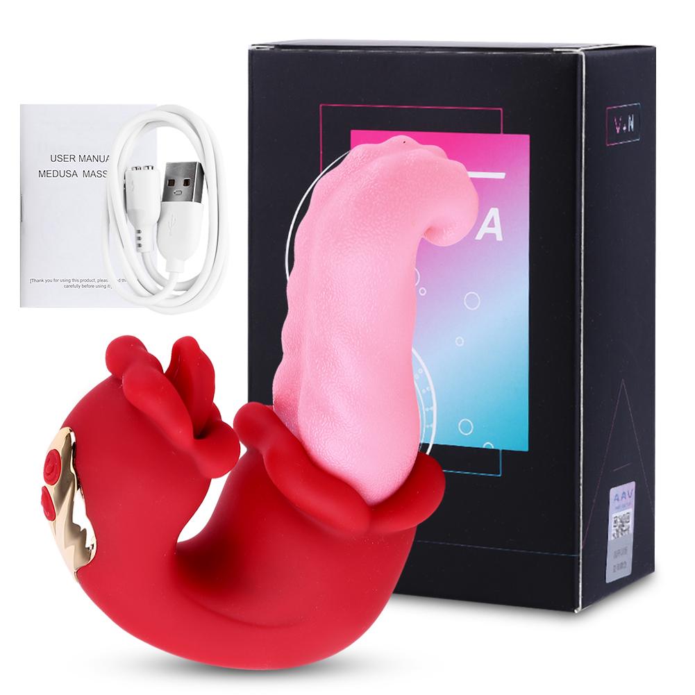 Vibrační sexuální hračky pro dospělé pro ženy 3 v 1 vibrátory s tlačením jazyka, dildo, sexuální hračky, sexuální hračky pro dospělé, hry pro páry