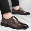 Leather Shoes Men's 2025 New Business Retro Dress Men's Trend Fashion Large Size Derby Shoes Tide