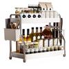 Bieying Elegant White 3-Tier Kitchen Seasoning Rack with Chopstick Holder