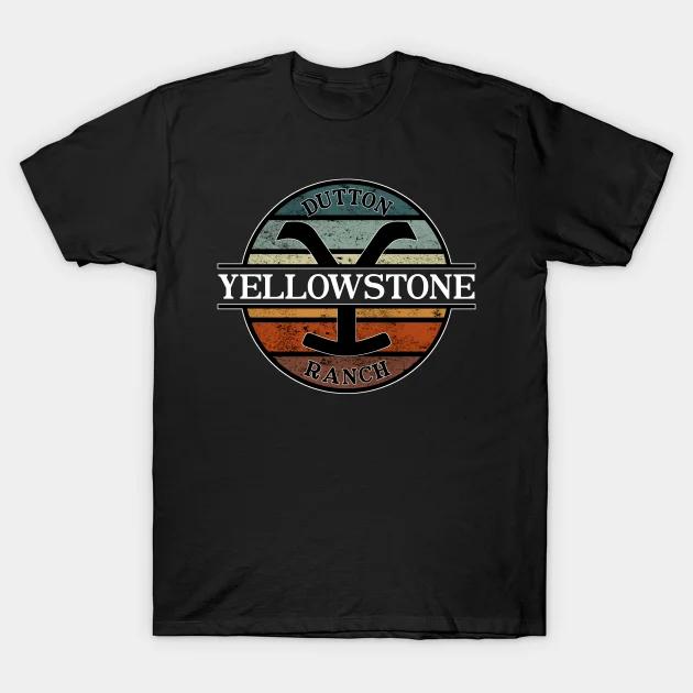 Yellowstone Dutton Ranch T-Shirt TV Shows T-Shirts Cool Western Cowboy Grafik T-Shirt Männer Shirt Ropa Hombre Camisetas