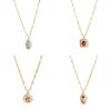 Small Fresh Plant Pendant Necklace With Geometric Copper Design For Women And Men