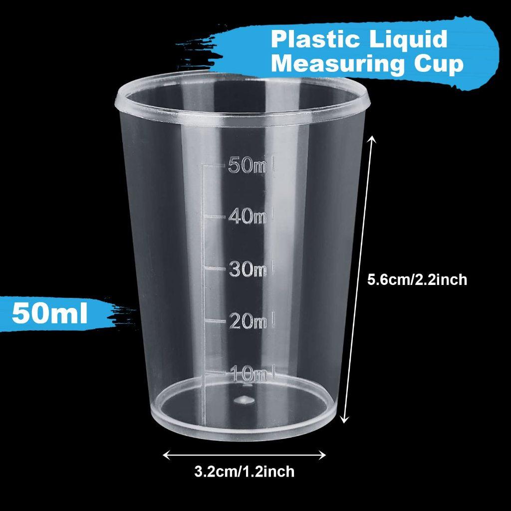 20ml / 30ml /50ml /250ml /500ml/1000ml Clear Plastic Graduated Measuring Cup for Baking Beaker Liquid Measure JugCup Container