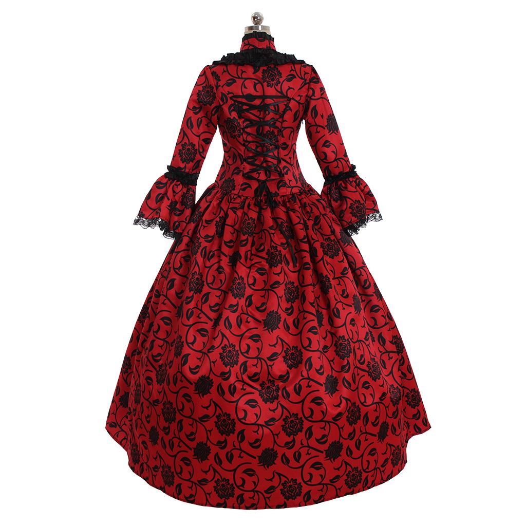 Ballkleid im viktorianischen Rokoko-Stil, Gothic-Lolita-Renaissance-Kleid, mittelalterliche Hofkleidung für Damen, Halloween und Mottopartys