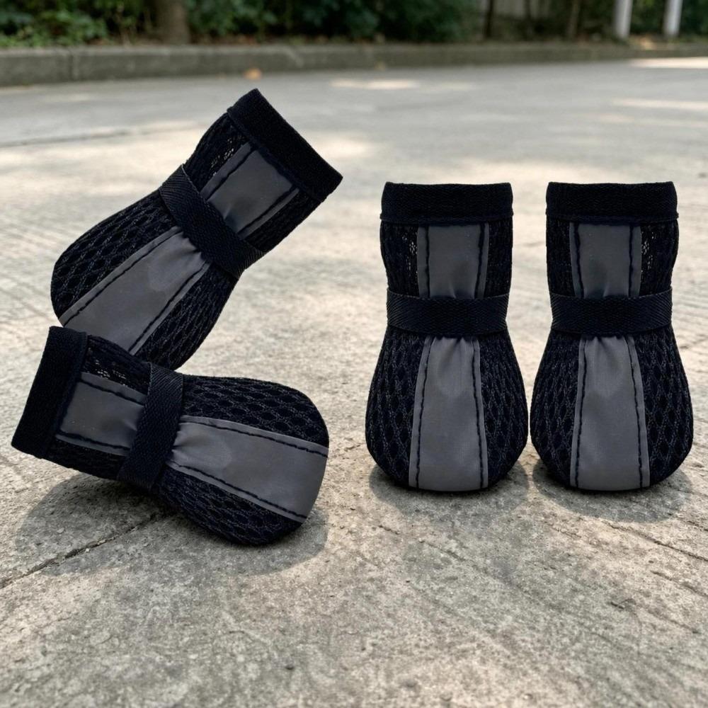4PCS/SET Non-Slip Dog Shoes Breathable Pet Paw Protector Comfortable Pet Booties  for Pets