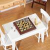 Miniature Chess Set Vivid Alloy 1:12 Scale Dollhouse Accessories Without Magnet for Dormitory Home