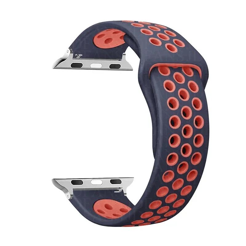 Sport Loop Strap für Apple Watch Band Ultra 2 49 mm 44 mm 40 mm 41 mm 45 mm 42 mm 38 mm Silikonarmband iWatch Serie 9-8-7 6 5 4 SE